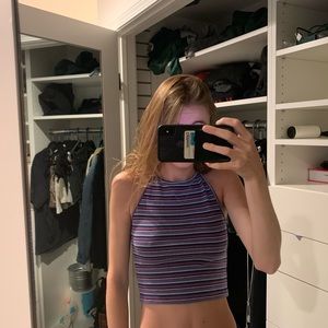 Brandy Melville Purple halter top!